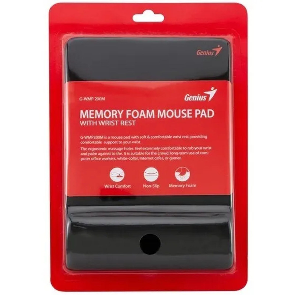 MOUSE PAD GENIUS G-WMP 200M NEGRO CON APOYA MANOS