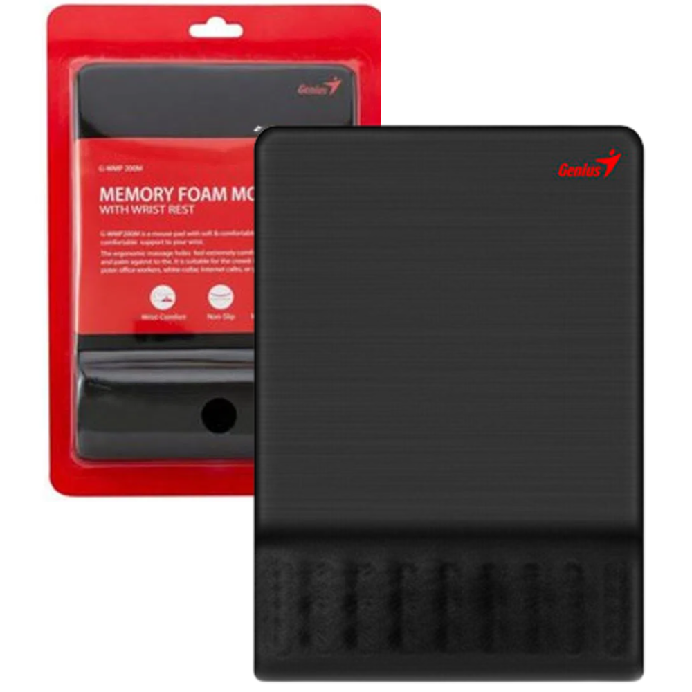 MOUSE PAD GENIUS G-WMP 200M NEGRO CON APOYA MANOS
