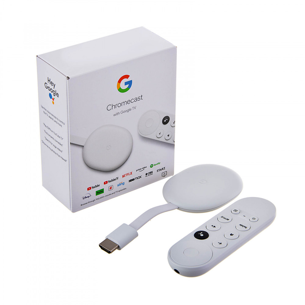 GOOGLE CHROMECAST + GOOGLE TV UHD BLANCO + CONTROL