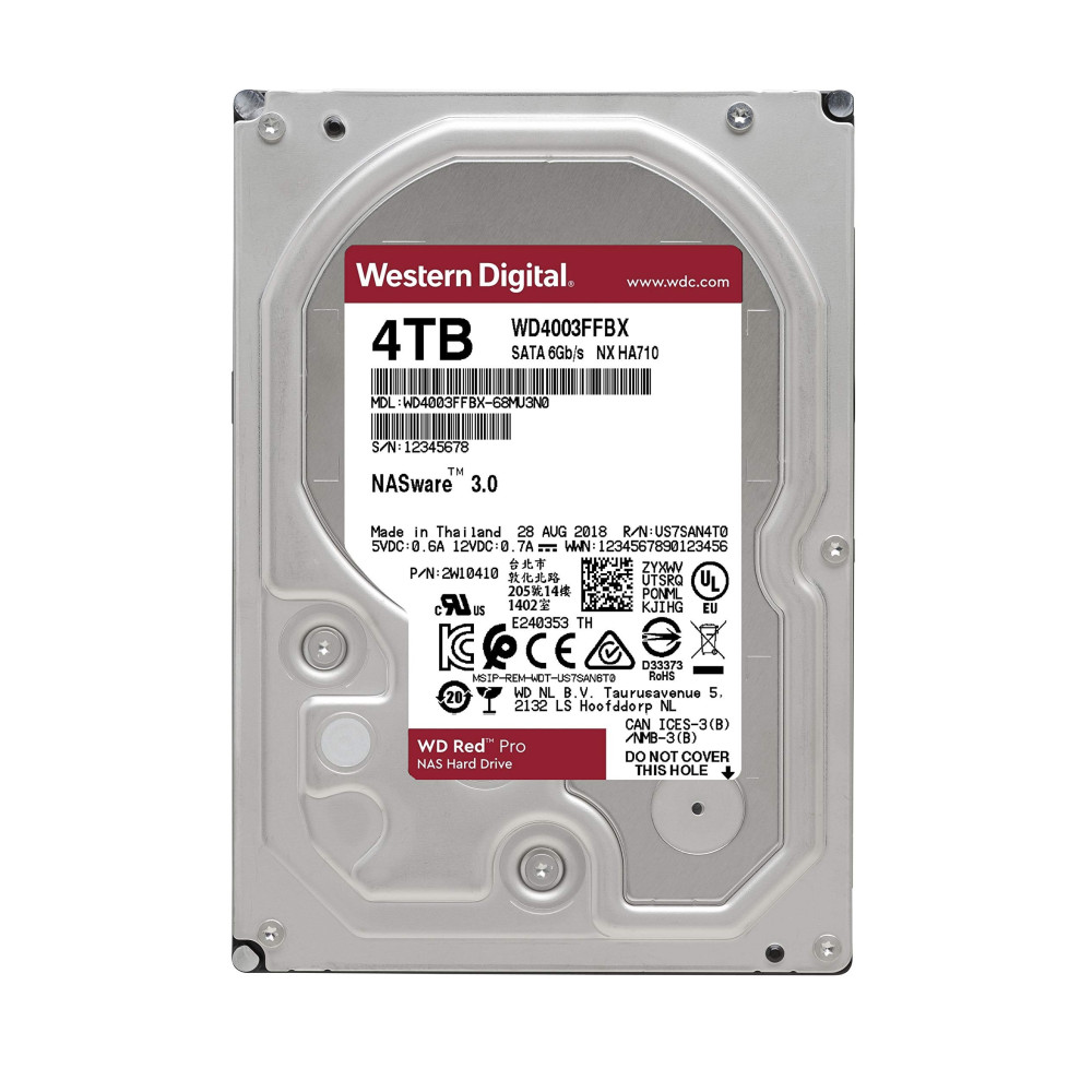 DISCO DURO WD 4TB RED PRO 7200RPM 3.5" NAS INTERNO
