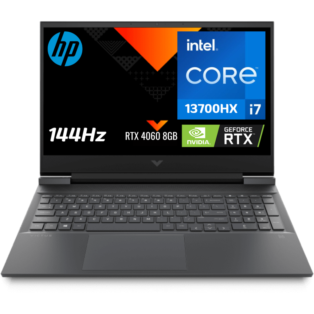 LAPTOP GAMER HP VICTUS 16-R0073CL / PROCESADOR CORE i7-3700HX / 32 GB RAM DDR5 / 1 TB SSD /  8GB RTX4060 / 16.1" FHD IPS