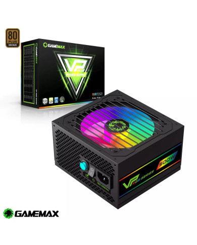 FUENTE DE PODER 500VP GAMEMAX VP-500 RGB 80P BRONZE