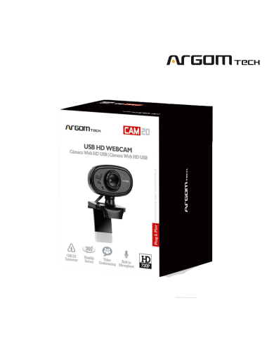 WEBCAM ARGOM CAM20 HD720p USB2.0 CON MICROFONO