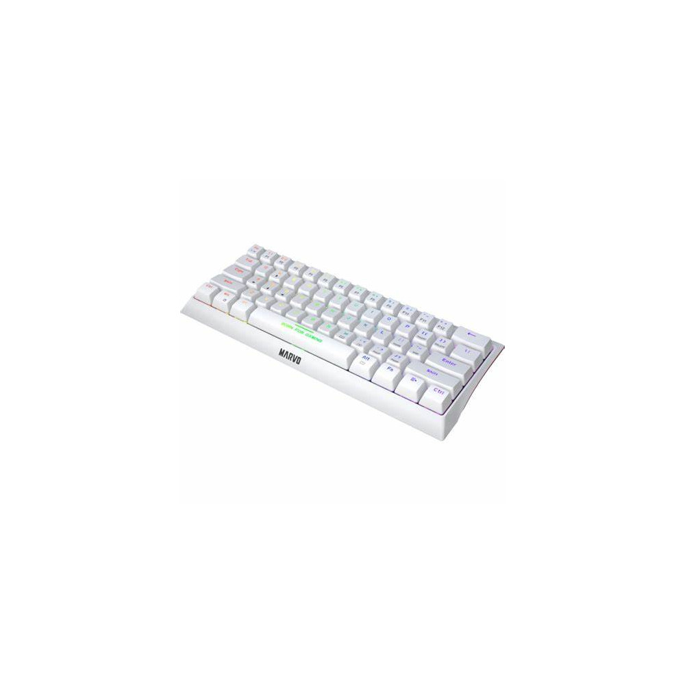 TECLADO MECANICO MARVO KG962-W-R USB MECH (60%) RED SWITCH