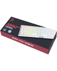TECLADO MECANICO MARVO KG962-W-R USB MECH (60%) RED SWITCH