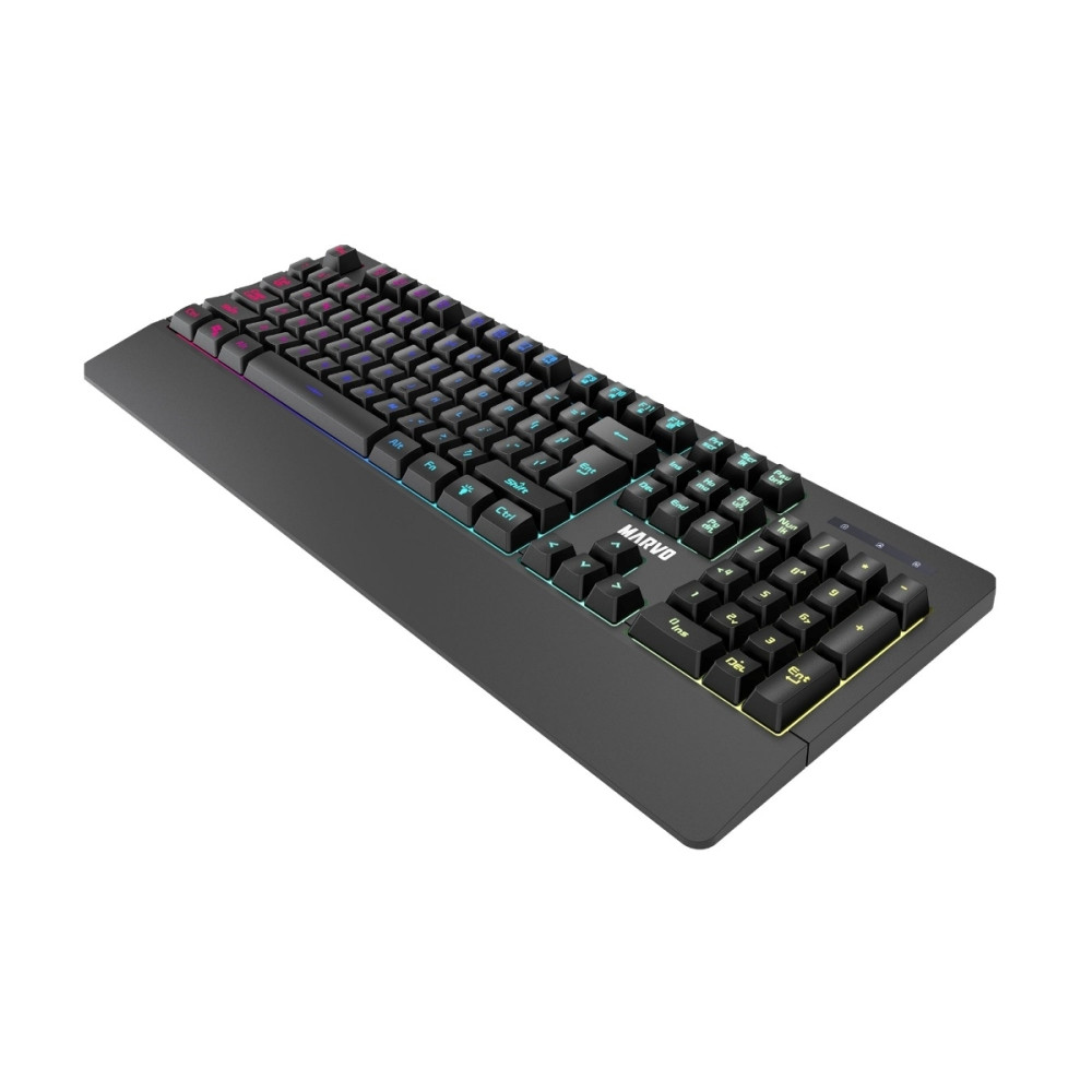 TECLADO MARVO K635SP USB RAINBOW MEMBRANA ERGO