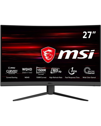 MONITOR GAMER MSI 27" CURVO G27CQ4 E2 WQHD 170Hz 1MS