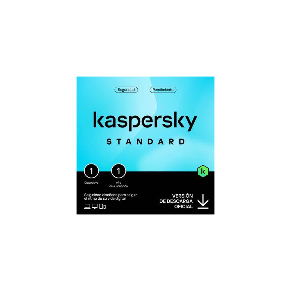 LICENCIA ANTIVIRUS KASPERSKY STANDARD 1 AÑO