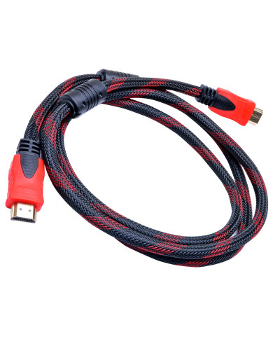 CABLE HDMI REFORZADO 1.5M CON FILTRO ROJO