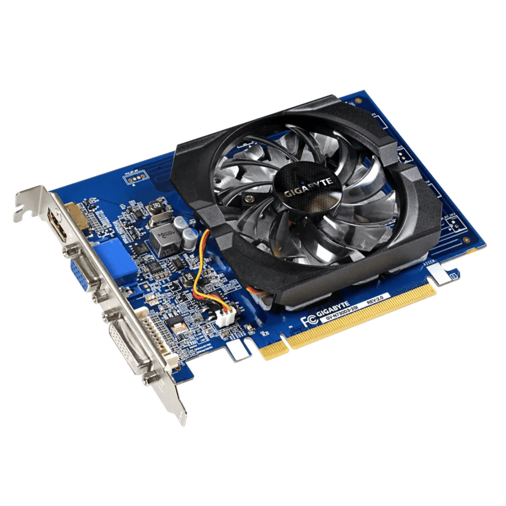 TARJETA DE VIDEO GIGABYTE GT 730 2GB DDR3 PCIe2.0 DX12 GRAFICA