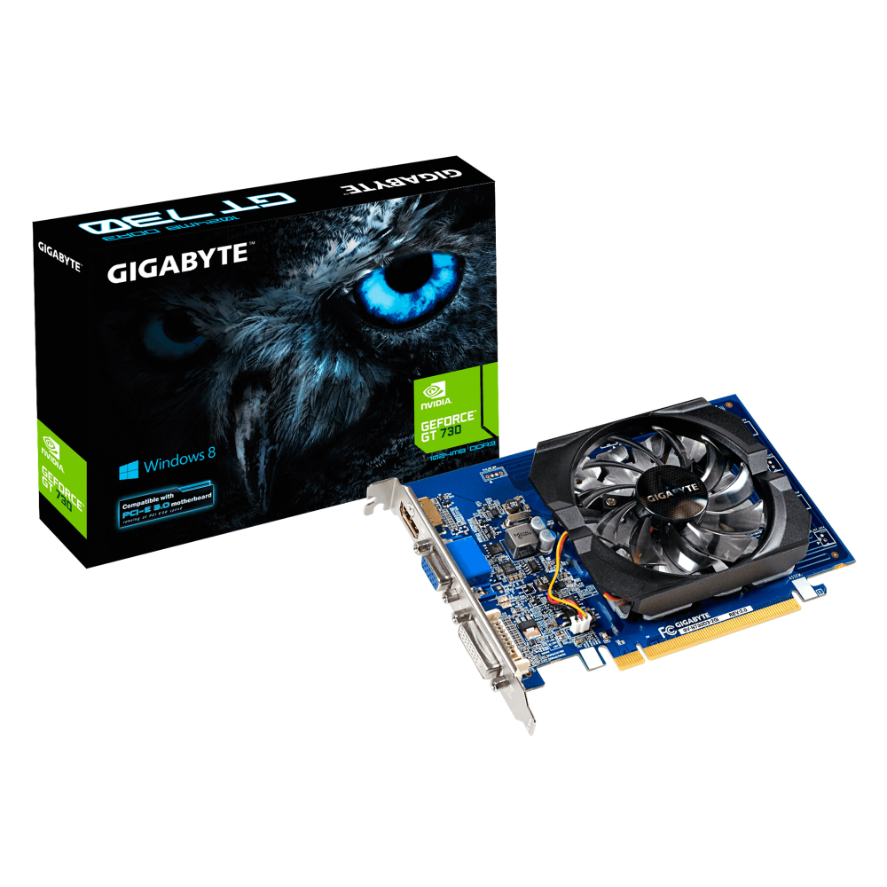 TARJETA DE VIDEO GIGABYTE GT 730 2GB DDR3 PCIe2.0 DX12 GRAFICA