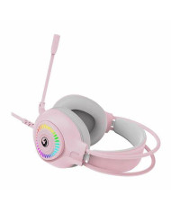 HEADSET MARVO H8325 RGB ROSADO MULTIPLATAFORMA