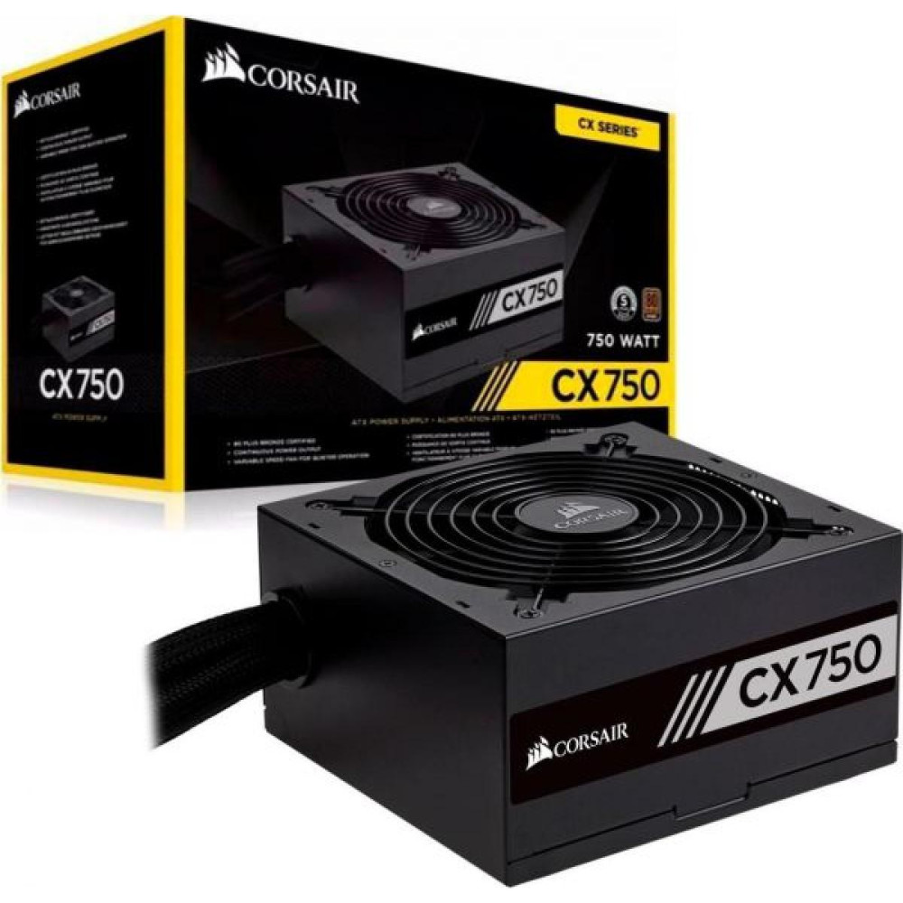 FUENTE DE PODER CORSAIR CX750 750W 80 PLUS BRONZE CERTIFICADA
