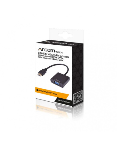 ADAPTADOR HDMI A VGA ARGOM ARG-CB-0055 HD 1080P