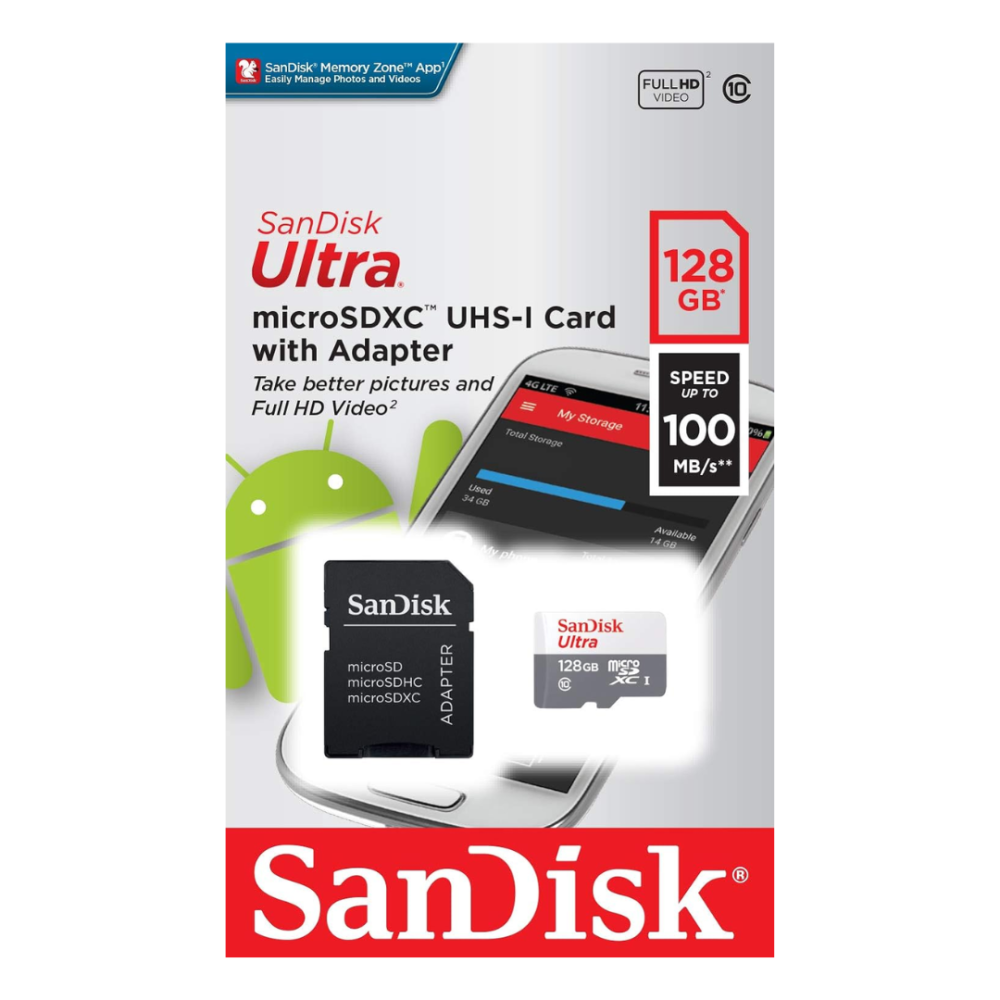 MICROSD SANDISK 128 GB ULTRA USD MEMORIA