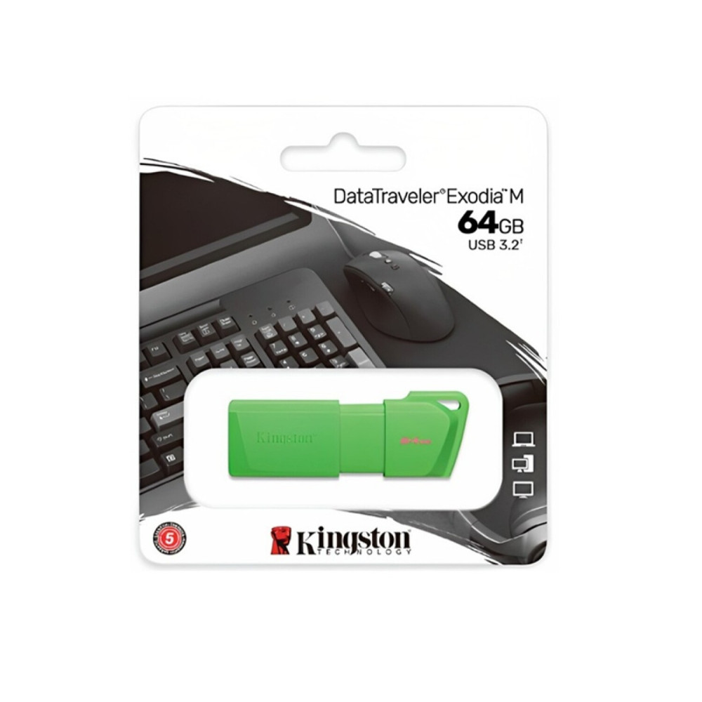 PENDRIVE KINGSTON 64GB USB3.2 EXODIA NEON GREEN