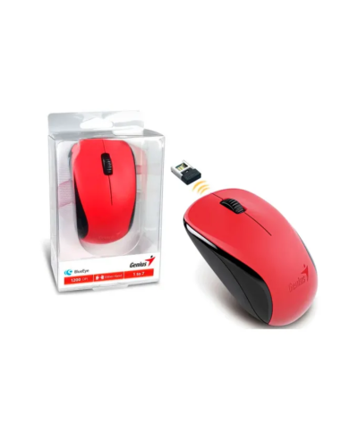 MOUSE GENIUS NX-7000 WIRELESS ROJO 2.4GHz BlueEye 1200dpi