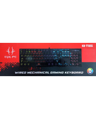 TECLADO GAMER EVIL PC KB-772EG USB MECANICO RAINBOW BLUE SWITCH