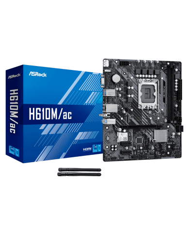 MAINBOARD ASROCK H610M/AC LGA1700 2DDR4 HDMI VGA