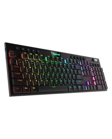 TECLADO GAMER REDRAGON HORUS K618-RGB CHROMA USB MECANICO NEGRO RED-SWITCH GAMING