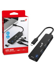HUB GENIUS UH-400 USB TYPE-C A 4USB 3.0