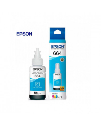 TINTA EPSON T664220 C13T66422A L200 CYAN 70 ML