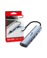 HUB GENIUS UH-545 USB TYPE-C A 3USB 3.0 + ETHERNET