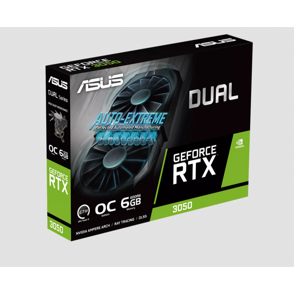 TARJETA DE VIDEO ASUS 6GB RTX 3050 DUAL OC 2FAN GTIII GDDR6