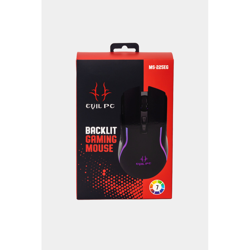 MOUSE GAMER EVIL PC MS-225EG USB NEGRO 7D