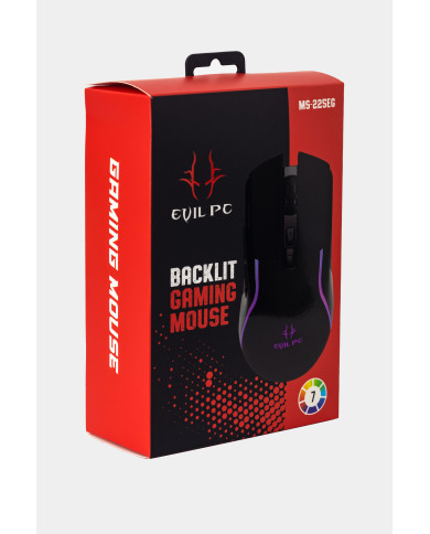 MOUSE GAMER EVIL PC MS-225EG USB NEGRO 7D