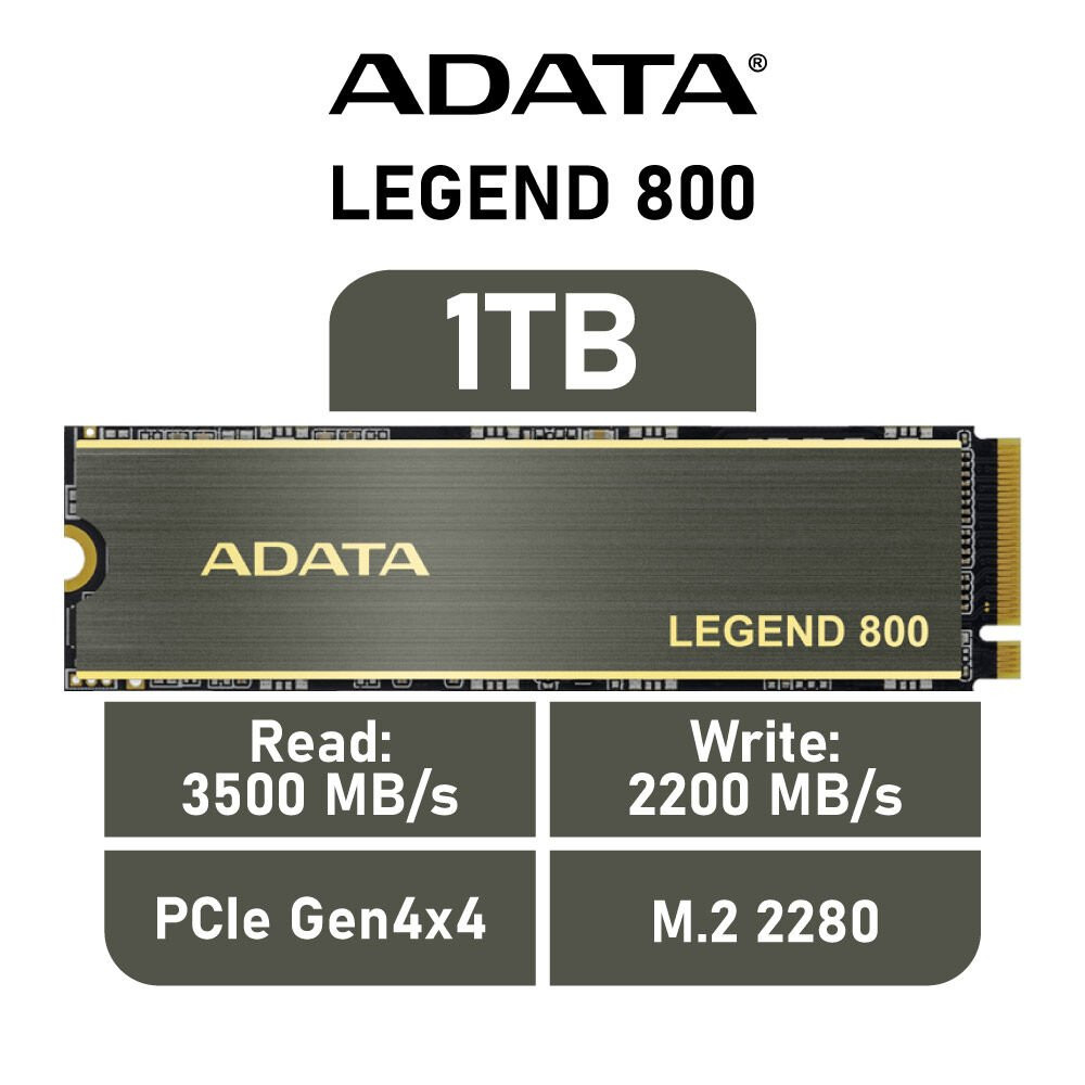 DISCO SOLIDO ADATA 1TB M.2 LEGEND 800 SSD GEN4