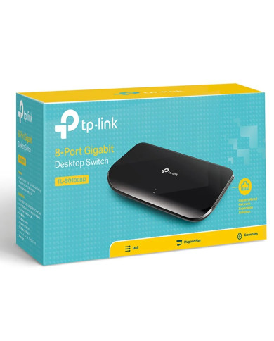 SWITCH TP-LINK TL-SG10008D 8 PUERTOS GIGABIT 10/100