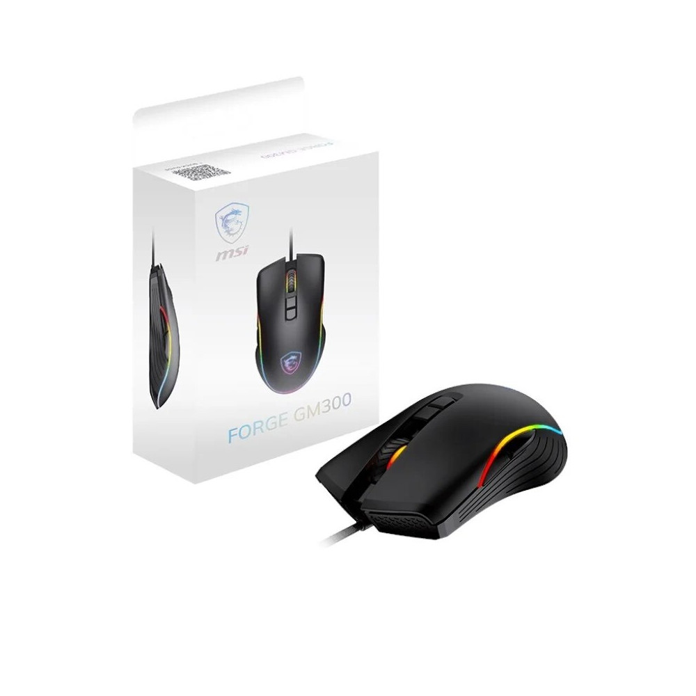 MOUSE GAMER MSI FORGE GM300 RGB USB NEGRO