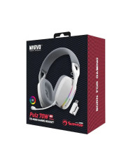 HEADSET GAMER MARVO HG9086W PULZ 70W WH WIRELESS RGB TRI-MODE 40MM