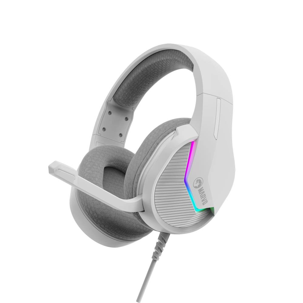 HEADSET MARVO H8618 WH RGB BACKLIT USB  50MM 20mW / MAHEH8618WH
