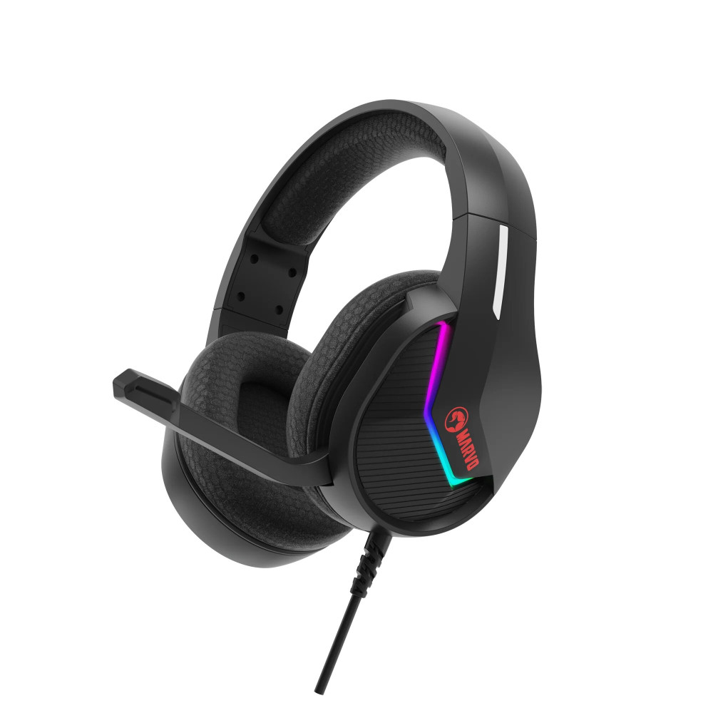 HEADSET MARVO H8618 BK RGB BACKLIT USB  50MM