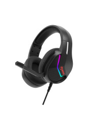 HEADSET MARVO H8618 WH RGB BACKLIT USB  50MM 20mW / MAHEH8618WH