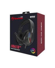 HEADSET MARVO H8618 BK RGB BACKLIT USB  50MM