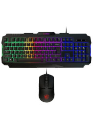 DESKTOP KIT MSI FORGE GK100 RGB USB T+M NEGRO MEMBRANA 6400DPI