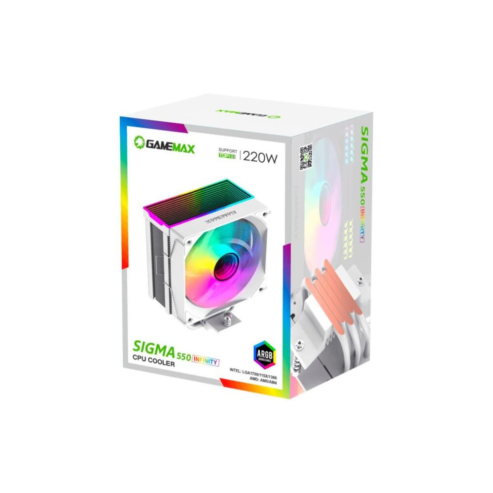 COOLER GAMEMAX SIGMA 550 WH INFINITY RGB 220W TDP ARGB