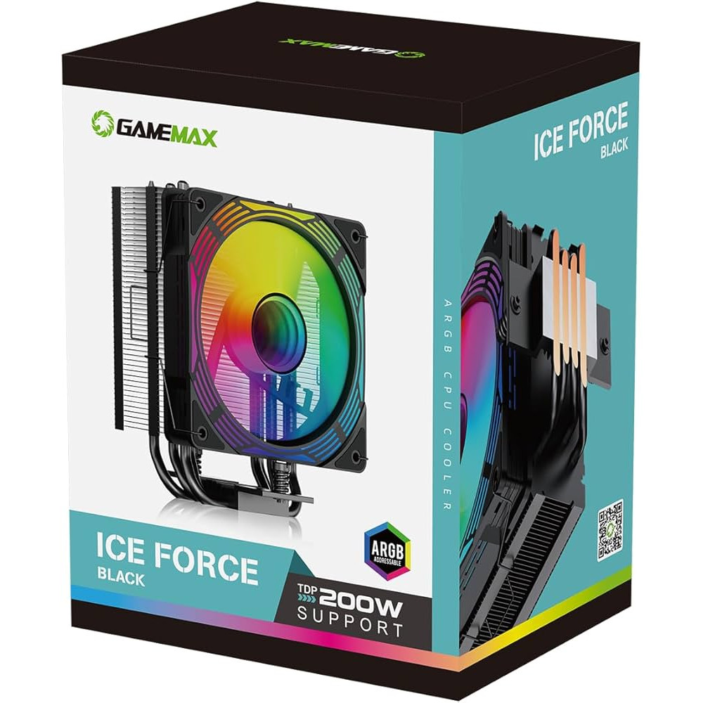 COOLER GAMEMAX ICE FORCE BK TDP 200W ARGB