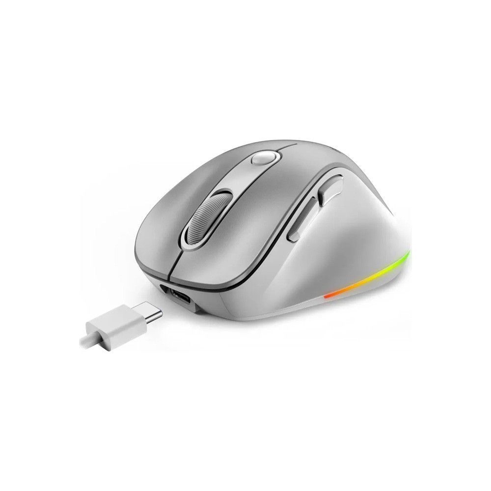 MOUSE GENIUS ERGO 9000S PRO SILVER WIRELESS BLUETOOTH RECARGABLE