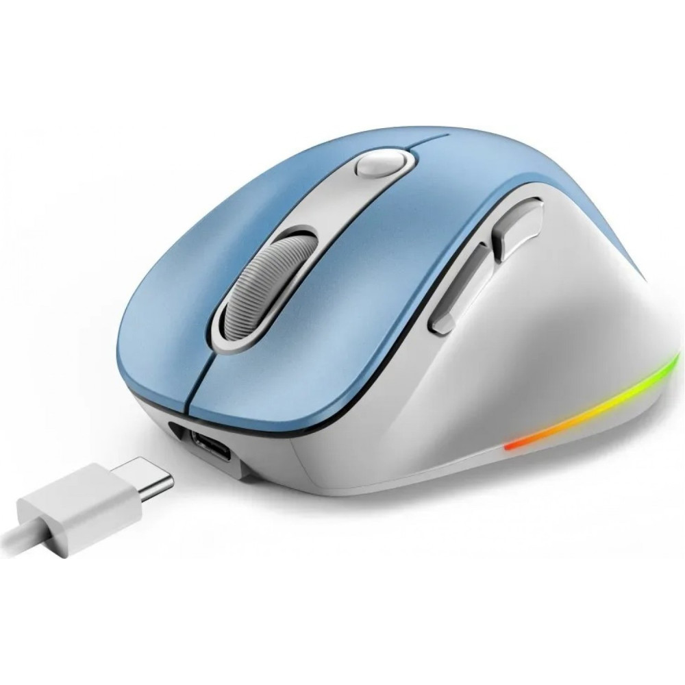 MOUSE GENIUS ERGO 9000S PRO LIGHT BLUE WIRELESS BLUETOOTH RECARGABLE