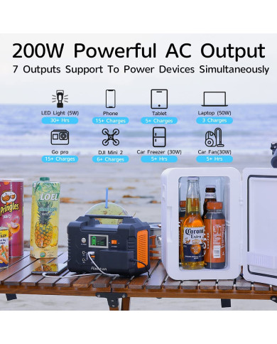 POWER STATION FLASHFISH 200W 40800mAh 110V