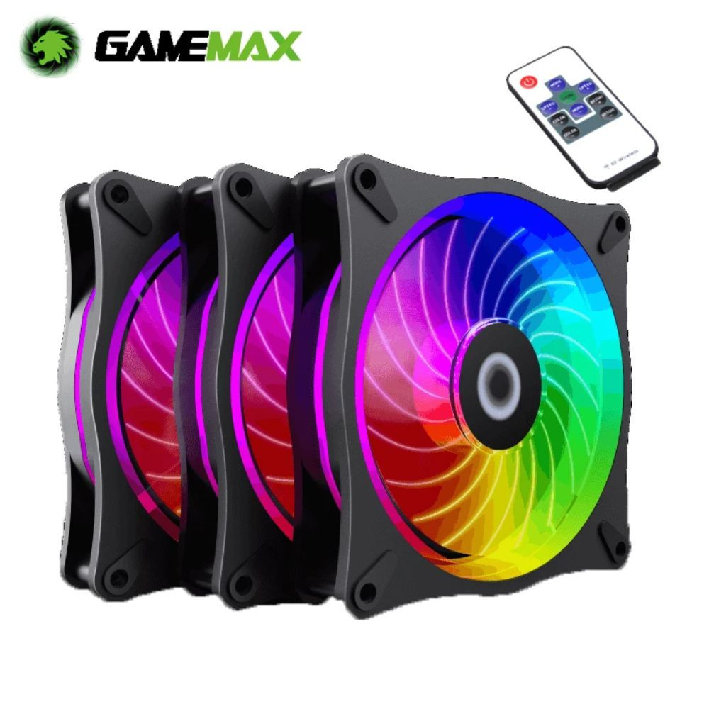 VENTILADOR GAMEMAX RL300 120MM 4FAN RGB  AURA RF_REMOTE