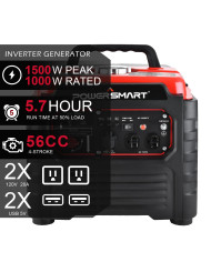GENERADOR PORTABLE POWERSMART PS55 1500W INVERTER