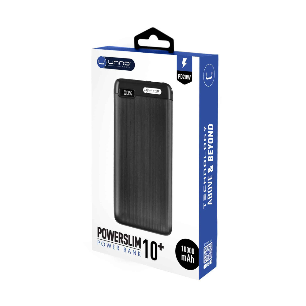 POWER BANK POWERSLIM 10+ 10000mAh UNNO TEKNO