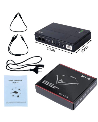 UPS MINI DC1018P 10400mAh 18W 5V/9V/12V/USB/POE