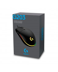 MOUSE LOGITECH G203 USB NEGRO LIGHTSYNC 910-005790