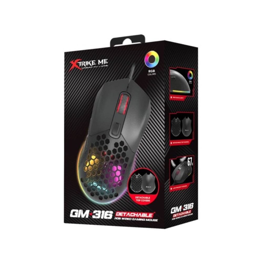 MOUSE USB XTRIKE ME GM-316 RGB NEGRO